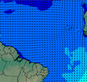 Mapa que representa site de Precipitação Oceânica na Costa do Nordeste
