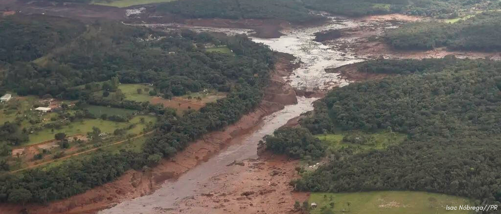 Rio afetado pelo desastre da Vale do Rio Doce em Brumadinho