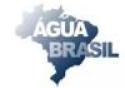 Mapa do Brasil com o título 'Água Brasil', que simboliza aplicações em preparo pela Fiocruz com informações sobre recursos hídricos que poderão ser acessadas de qualquer navegador